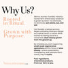 Well Living Farms story slide about handmade natural skincare and tallow-based creams. Ethically grown herbs and slow beauty practices for natural moisturizers and tallow balm.